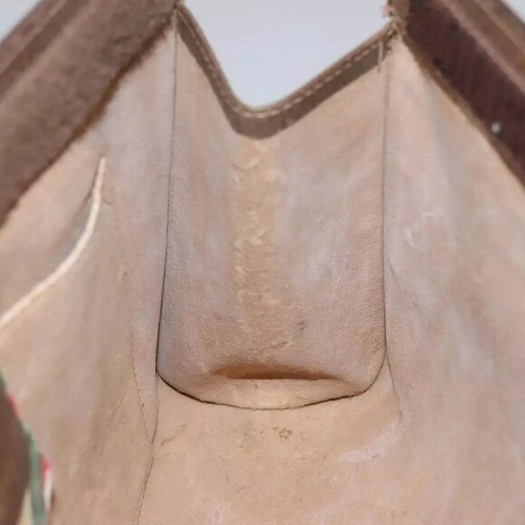 GUCCI GG Supreme Web Sherry Line Clutch Bag PVC Beige Red 89 01 033 Auth - Picture 11 of 13